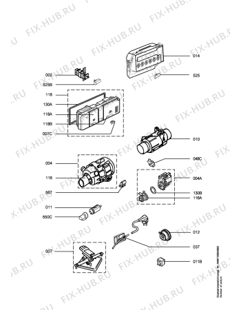 Взрыв-схема посудомоечной машины Aeg Electrolux FAV64080UD - Схема узла Electrical equipment 268